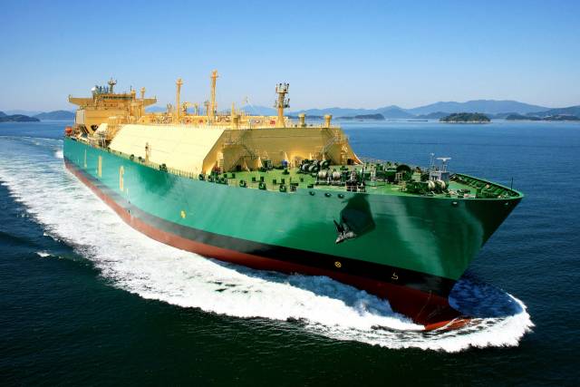 삼성중공업이 건조한 LNG 운반선. 수주한 것과 동일한 선종이다. 부산일보DB
