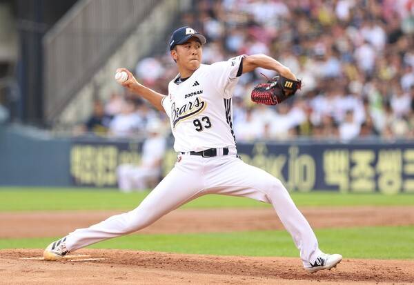 두산 제환유의 17일 선발 등판 모습. (사진=두산 베어스)&nbsp;