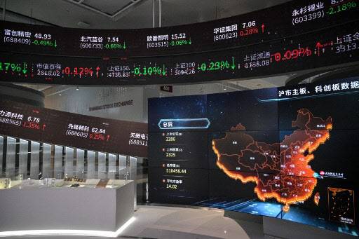 상하이증권거래소(사진=AFP)