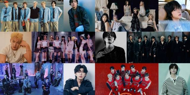 세븐틴, 방탄소년단 진, 아이브, 권은비, 르세라핌, 이찬원, 에스파, 뷔, 엔시티 위시, 제이홉, 스트레이 키즈, 임영웅(왼쪽 위부터 시계방향) 등이 '2025 더팩트 뮤직 어워즈' 팬앤스타 부문 온라인 투표 후보에 올랐다. /각 소속사