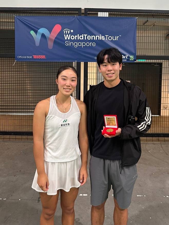 김유진과 정휘진 코치