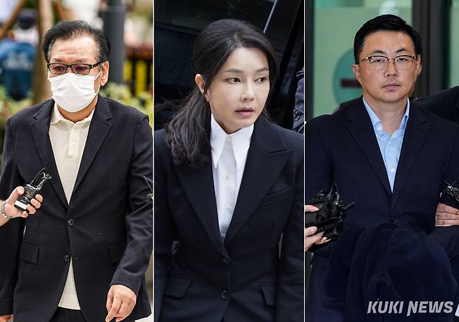 왼쪽부터 ‘건진법사’ 전성배, 김건희, ‘집사’ 김예성.