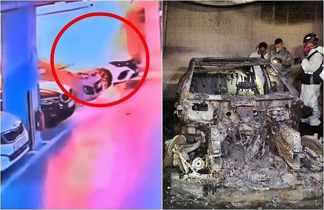 전기차 공포증을 확산시킨 인천 전기차 화재  [사진출처=연합뉴스/편집=최기성 매경 디지털뉴스룸 기자]