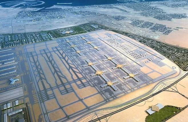 두바이 알 막툼 국제공항 조감도