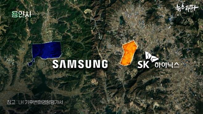 삼성전자의 반도체 국가산단 입주가 확정된 용인시에는 이미 SKg하이닉스 반도체 산단 건설이 진행 되고 있다. 이미예 CG감독