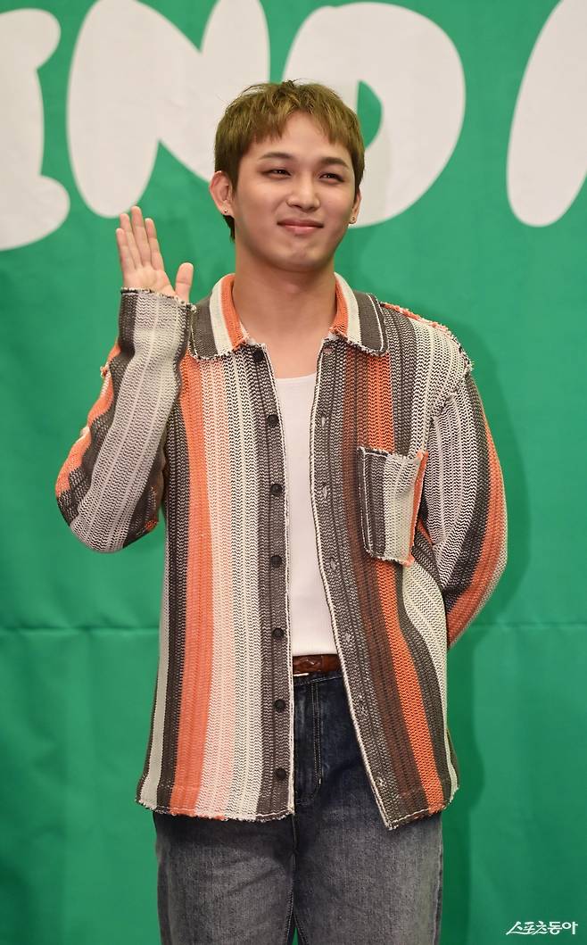 그룹 비투비(BTOB) 임현식이 2일 서울 마포구 상암동 스탠포드 서울호텔에서 열린 열두 번째 미니앨범 ‘Wind And Wish’ 발매 기념 기자간담회에서 포즈를 취하고 있다. 주현희 기자 teth1147@donga.com(2023년 5월 2일)