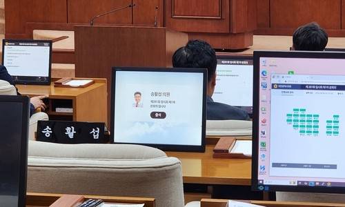 송활섭 대전시의원의 빈자리 [촬영 김준범]