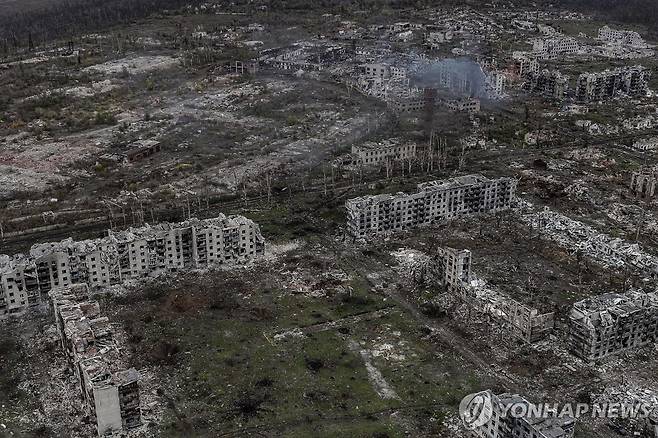 2024년 11월 페허가 된 도네츠크 차시우야르 모습  [AP 연합뉴스 자료사진]
