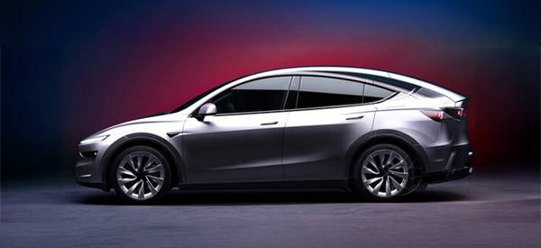 테슬라 최신 전기 SUV 모델 Y L. 기존 모델Y와 크기 비교 사진.