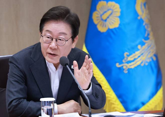 이재명 대통령이 7월 29일 서울 용산 대통령실 청사에서 열린 국무회의에서 발언하고 있다. /연합뉴스