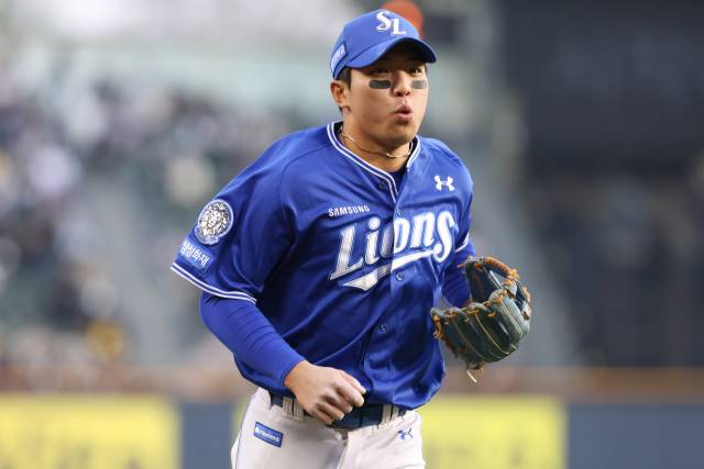 삼성 라이온즈의 김영웅. 삼성 제공