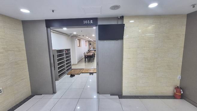 경부선 안점 점검중 무궁화호에 치여 숨진 이모씨의 빈소가 차려진 청도대남병원 장례식장. 박성우 기자