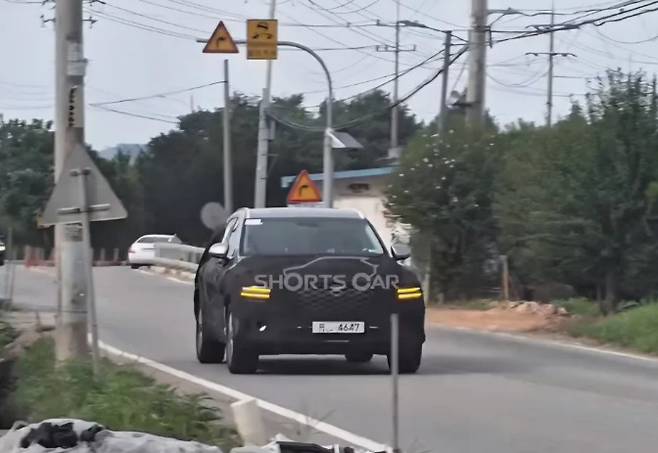 GV80 하이브리드 스파이샷(출처:숏카)