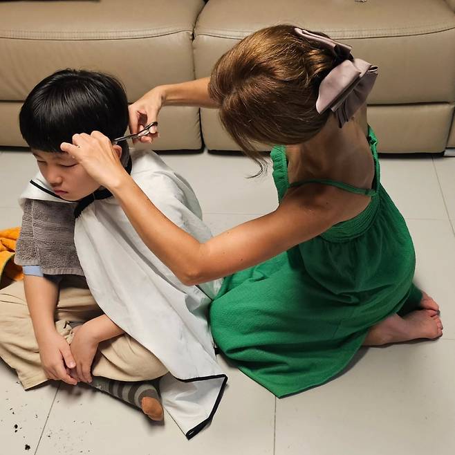 이지현이 "우리 집 아들은 아직도 손이 많이 간다"며 현실 육아 어려움을 토로했다. /사진=인스타그램 갈무리