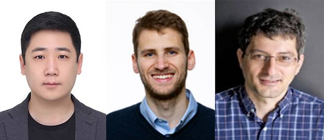 왼쪽부터 국립부경대와&nbsp;미국 시카고대·하버드대 공동연구팀인 김종형 교수, Ben Schafer 박사, Joost Vlassak 교수