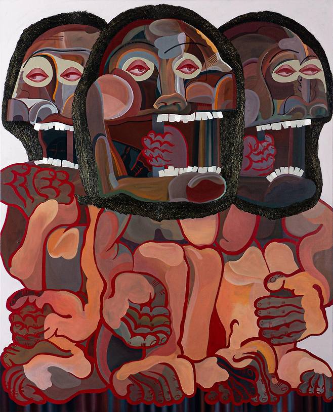 ▲ 사자춤, 130.3 x 162.2cm, Acrylic on canvas, 2023