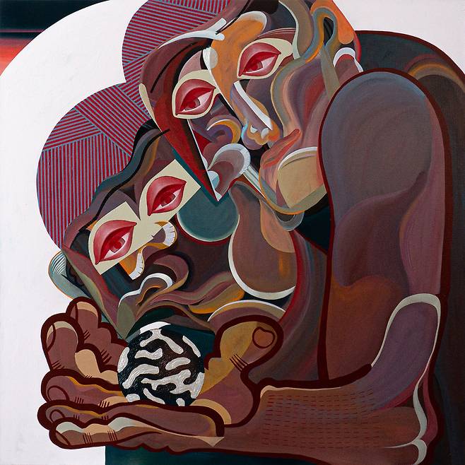 ▲ 기만자, 91.0 x 91.0cm, Acrylic on canvas, 2023