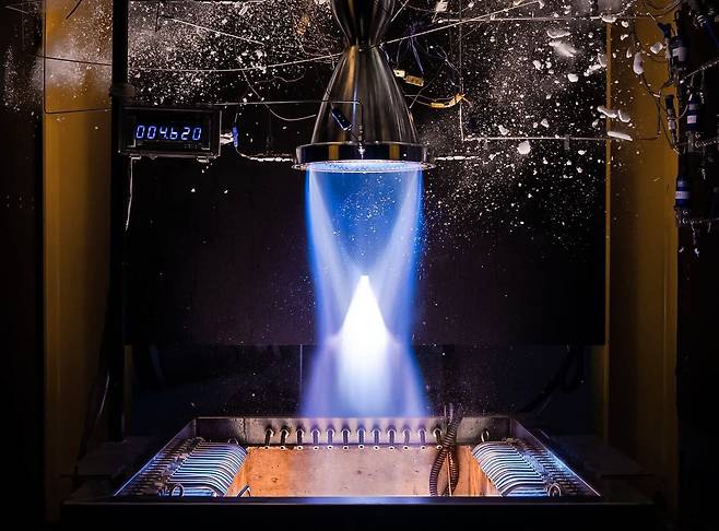 이번 ‘소형발사체 개발역량 지원사업’에서 CDR 평가를 받은 3톤급 터보펌프 액체 메탄 엔진./페리지에어로스페이스