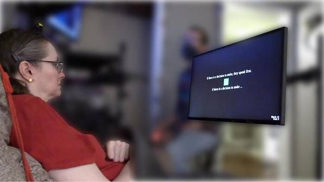 한 중증 마비 환자가 속으로만 하는 말을 뇌파로 읽어내는 기술을 실험하고 있다. 에모리 브레인게이트 팀