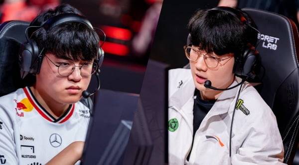 T1 원거리 딜러 '구마유시' 이민형(왼쪽)과 한화생명e스포츠 원거리 딜러 '바이퍼' 박도현 (LCK 제공)