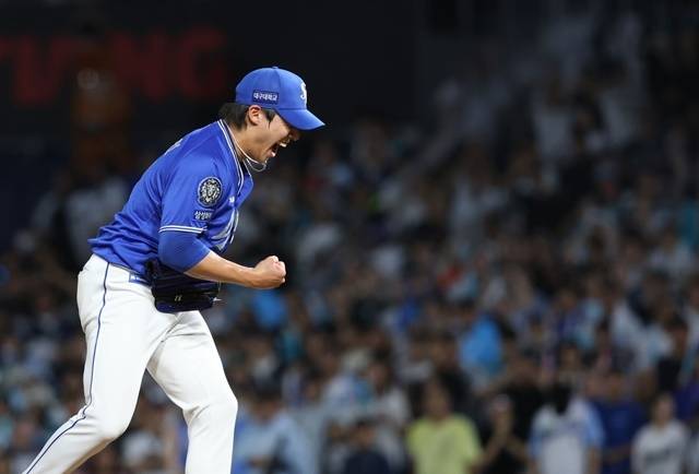 20일 창원 NC전에서 승리를 챙긴 삼성 원태인. 사진=삼성 제공
