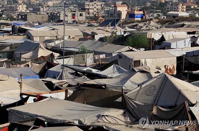 가자지구 남부 칸유니스의 난민촌 [로이터 연합뉴스 자료사진. 재판매 및 DB 금지]
