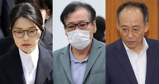 윤석열 전 대통령의 부인 김건희, 건진법사 전성배, 추경호 국민의힘 의원(사진출처=연합뉴스)