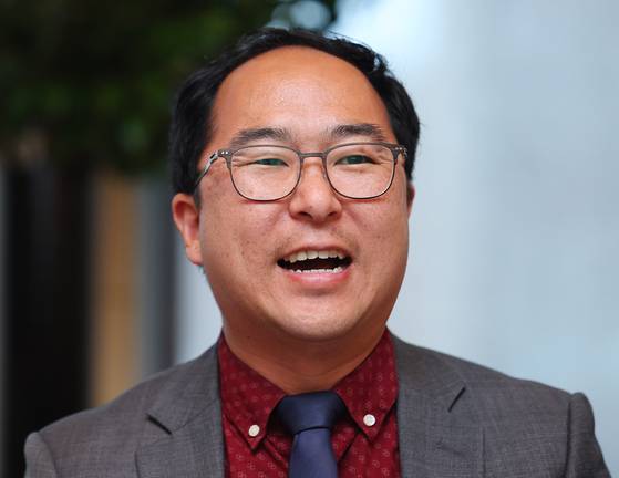 앤디 김 미국 상원의원은 20일 방한 기자간담회에서 한·미 조선업 협력과 관련해 “한국은 최고의 파트너가 될 것”이라고 말했다. [연합뉴스]