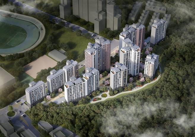 김포 사우4구역 ‘김포시청역 지엔하임 아파트’ 조감도. 문장건설 제공