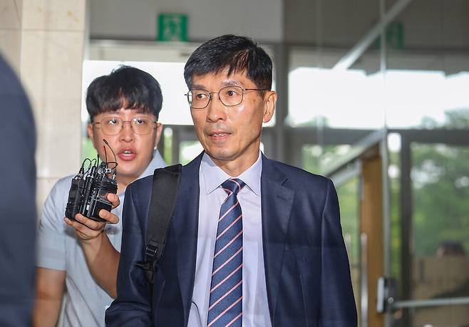 임기훈 전 국방비서관이 지난 8일 서울 서초구 순직해병특검팀에 참고인 신분으로 조사를 받기 위해 출석하고 있다. ⓒ연합뉴스