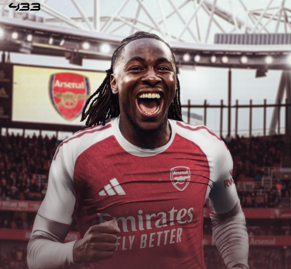 아스널 유니폼을 입은 에제(합성). 433