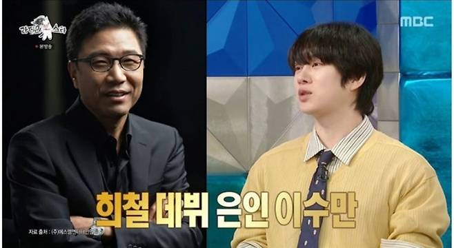 이수만과 김희철. 사진ㅣ‘라디오스타’ 방송 캡처
