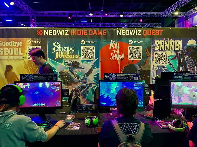 게임스컴 인디관(10.2홀)에서 자사의 퍼블리싱 게임을 공개한 네오위즈