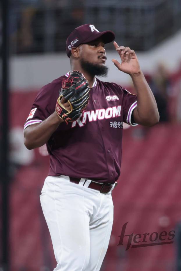 21일 광주 KIA전에서 KBO리그 데뷔 첫 승리를 따낸 메르세데스. 키움 제공