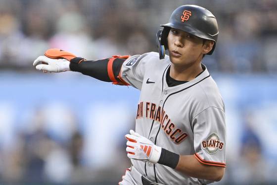 10경기 연속 안타 행진을 벌인 샌프란시스코 이정후. 로이터=연합뉴스