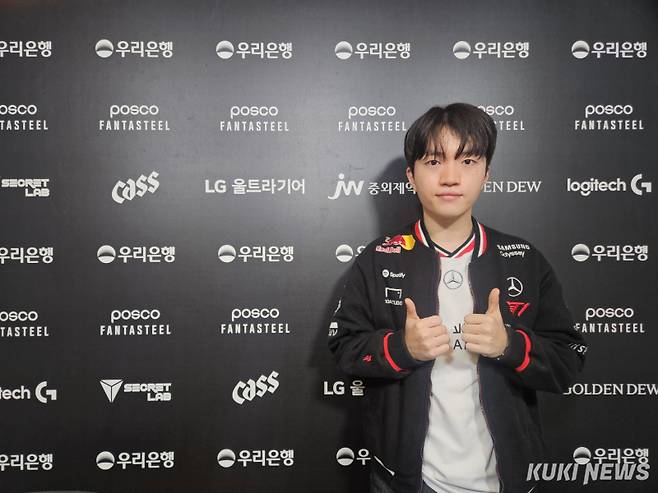 ‘케리아’ 류민석이 22일 서울 종로구 LCK 아레나에서 열린 ‘2025 LCK’ 정규시즌 5라운드 농심과 경기가 끝난 뒤 쿠키뉴스와 인터뷰를 하고 있다. 송한석 기자