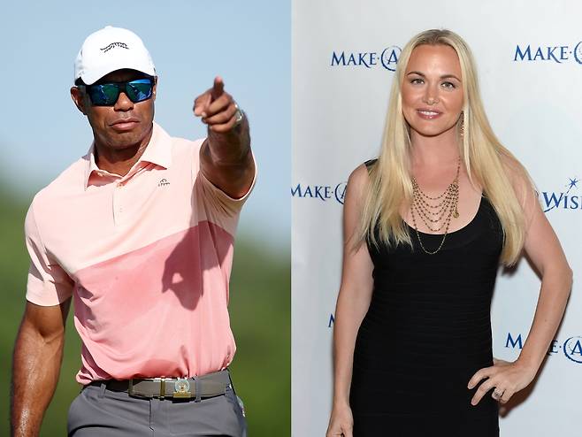 타이거 우즈(왼쪽)와 버네사 트럼프.  게티이미지코리아
