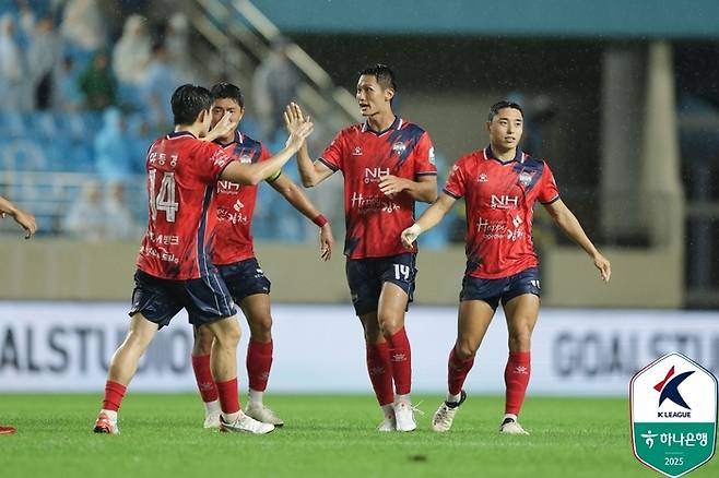 K리그1 2위를 달리는 김천 상무. 사진｜한국프로축구연맹