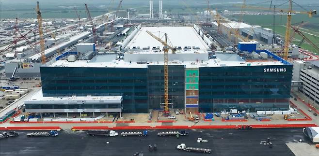 삼성전자의 미국 테일러 공장 건설 현장. 연합뉴스
