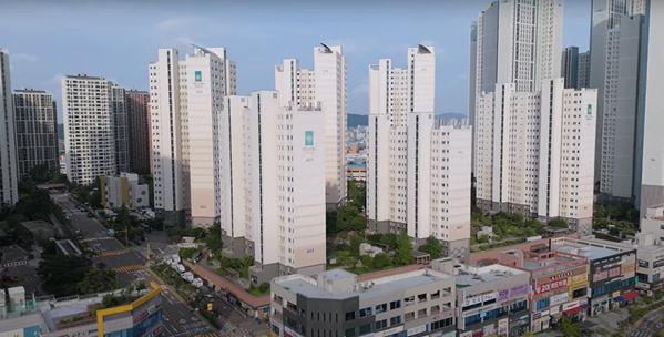 도화 서희스타힐스 아파트 전경.