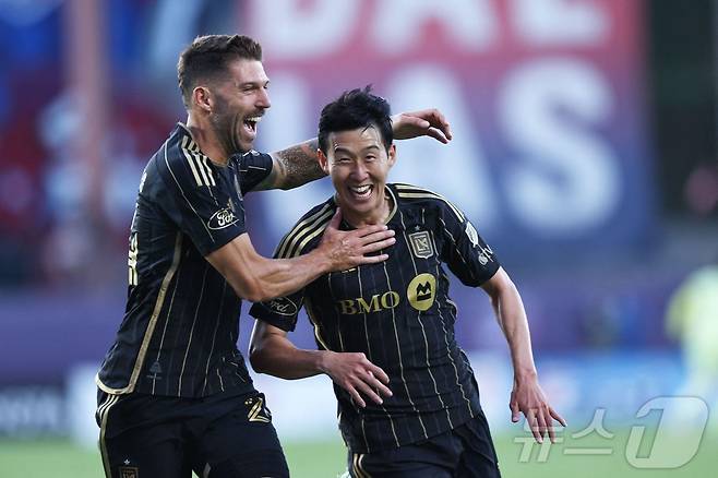 LA FC 입단 후 3경기 만에 골을 넣은 손흥민. ⓒ AFP=뉴스1
