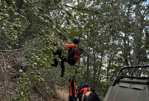 트레일런 심정지 환자 구조 [강원특별자치도소방본부 제공]