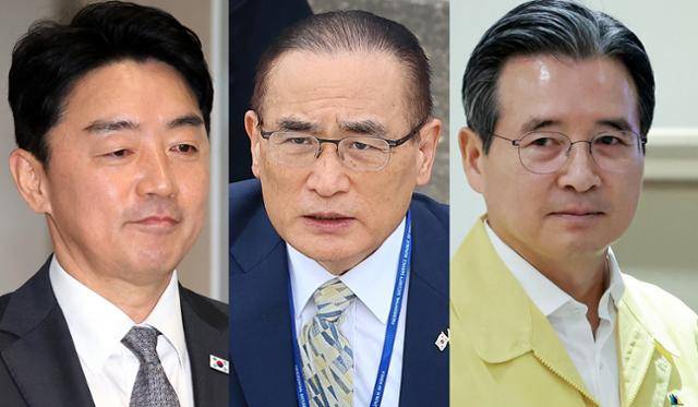 강훈식 대통령비서실 비서실장(사진 왼쪽), 위성락 국가안보실장, 김용범 정책실장. 뉴스1, 왕태석 선임기자,연합뉴스