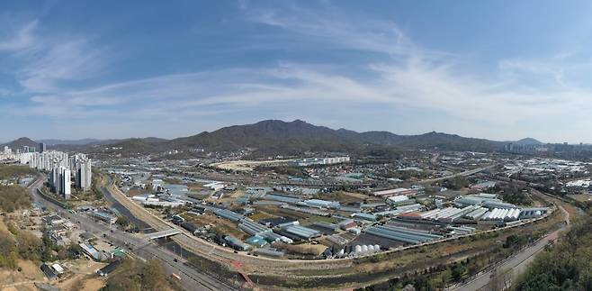 경기도 과천시 과천동·주암동·막계동 일원 과천지구 전경. /과천시