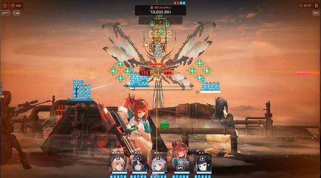 ▲ 이 녹색 투사체는 최대한 파괴하자. 남은 건 엄폐로 받아내는 것을 추천