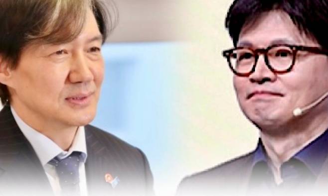 조국 원장(왼쪽), 한동훈 전 대표.