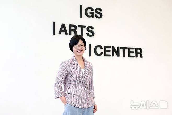 [서울=뉴시스] 박진희 기자 = 박선희 GS문화재단 대표가 지난 19일 서울 강남구 GS아트센터에서 인터뷰 하고 있다. 2025.08.25. pak7130@newsis.com