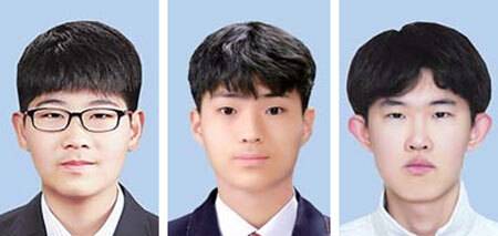 민지호(왼쪽부터), 오승민, 정태훈