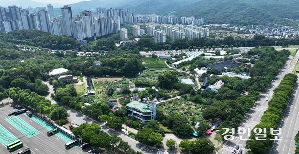 과천시가 종합병원 유치를 추진하고 있는 과천과천공공주택지구 막계동 특별계획구역 일대 전경. /경인일보DB