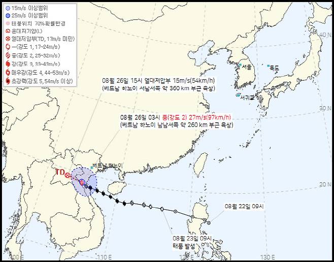 태풍 ‘가지키’ (사진=기상청 제공)